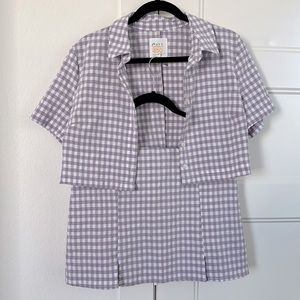 Co-ord Matching Set, Lavender , Top and Skirt